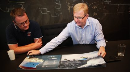 Rune Risnes og Arne Stenersen i Salt Ship Design
