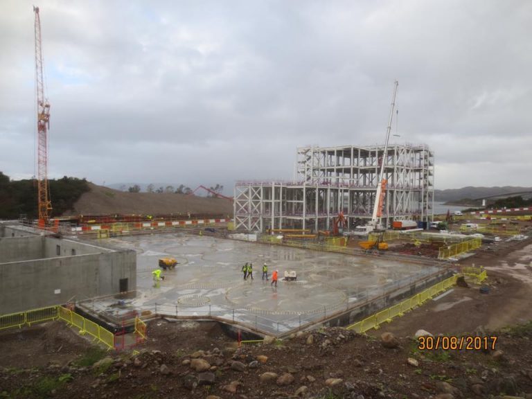 Busy construction work as Kyleakin fish feed plant takes shape
