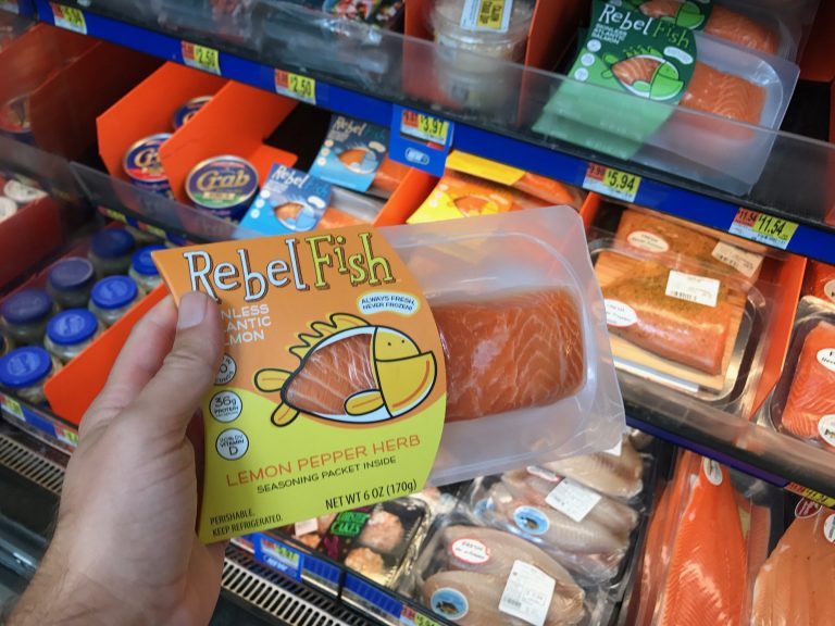 When will big name brands become part of the salmon industry?
