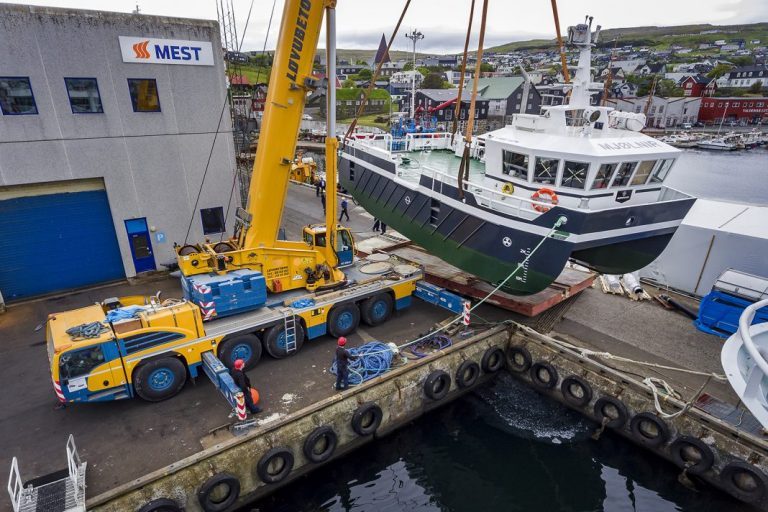 Marine Harvest’s latest catamaran launches at the Faroe Islands