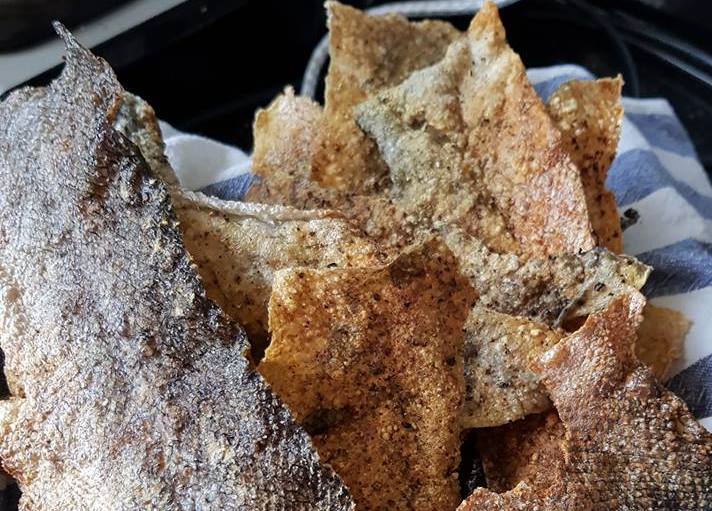 Salmon skin crisps to hit the market