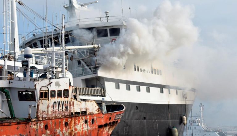 Firefighters tackle blaze on Aker BioMarine vessel in Uruguay