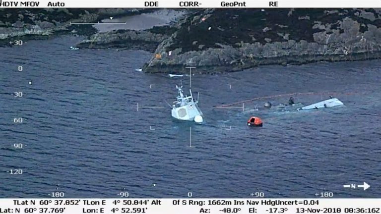 150,000 litres of diesel removed from frigate KNM “Helge Ingstad”