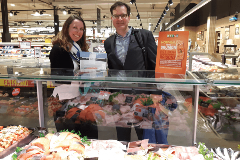 French supermarket’s salmon sales boosted by algae fed fish