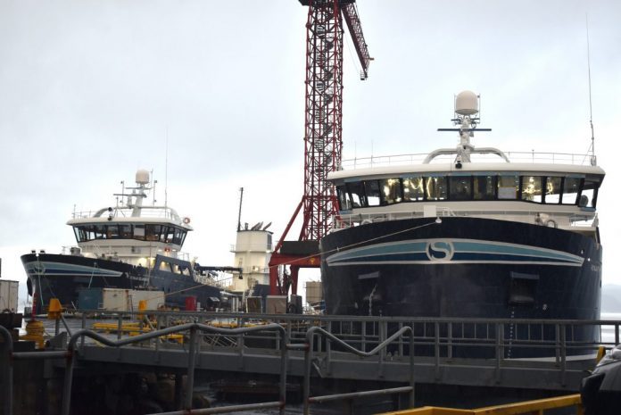 At the moment, Aas has mech. Workshop two boats for Sølvtrans inside. Photo: Lizbeth Osnes