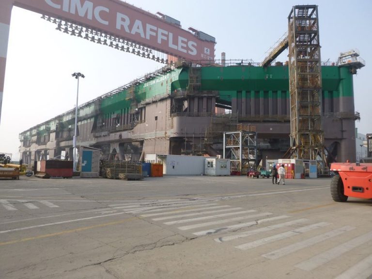 In pictures: Giant ocean farm starts to take shape