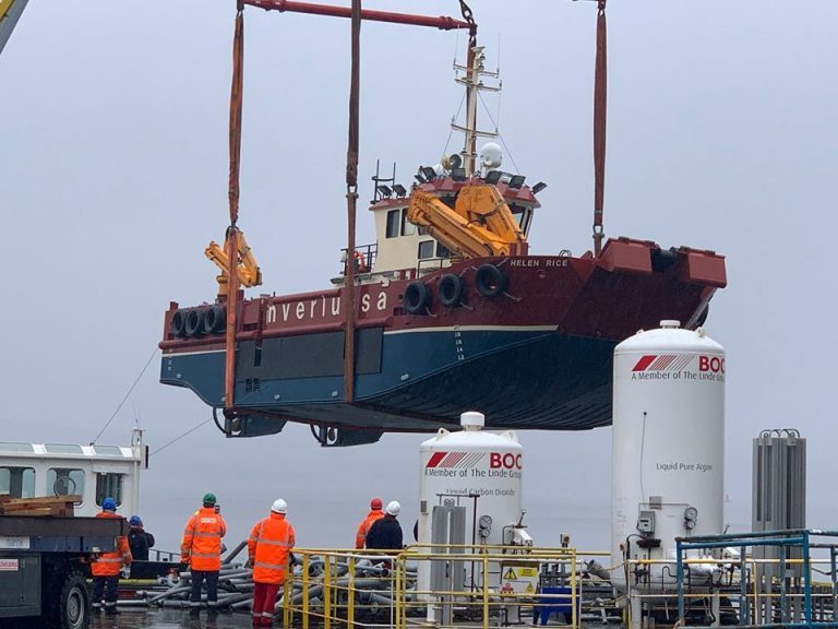 First vessel built in now publically-owned Ferguson Marine shipyard is for salmon farming sector