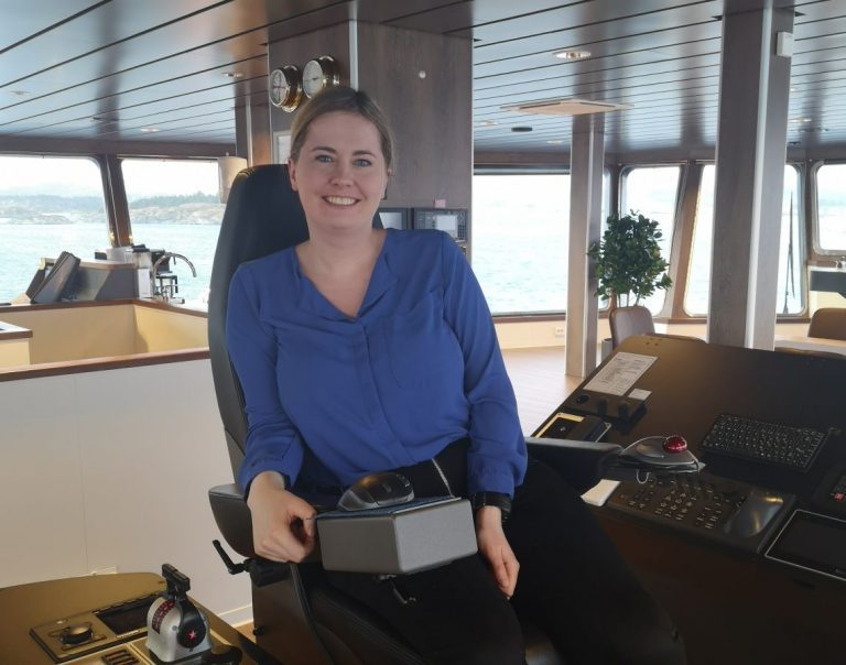 She started as a deck cadet – now she is the world’s first female wellboat skipper