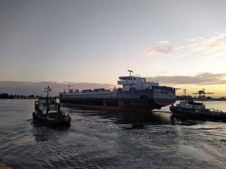 One of the worlds largest feeding barges is on its way to the Faroe Islands