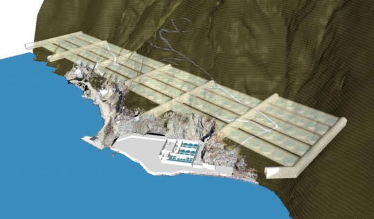 Roger Hofseth has bought a disused olivin mine to farm 100,000 tonnes of salmon a year