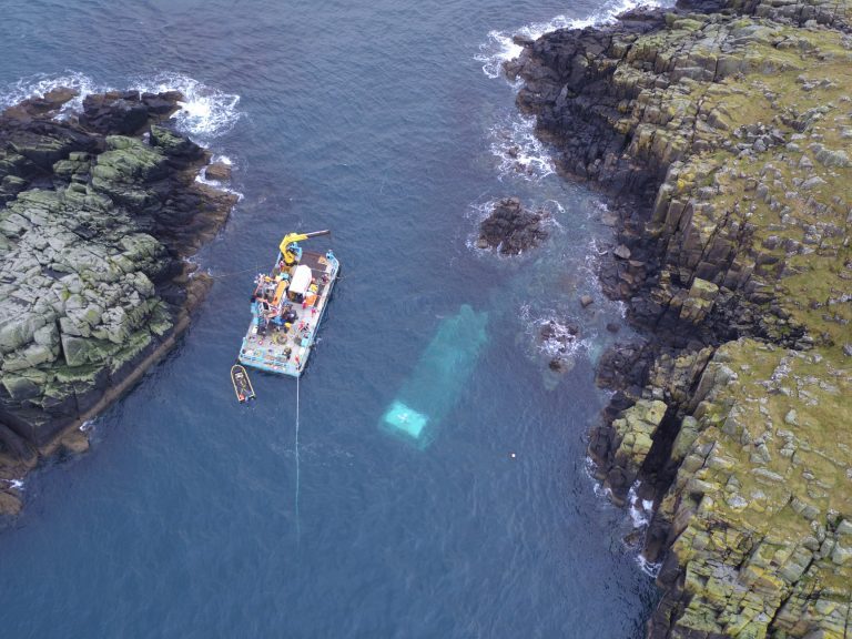 Diving specialists recover trout farmers’ lost 66-ft workboat