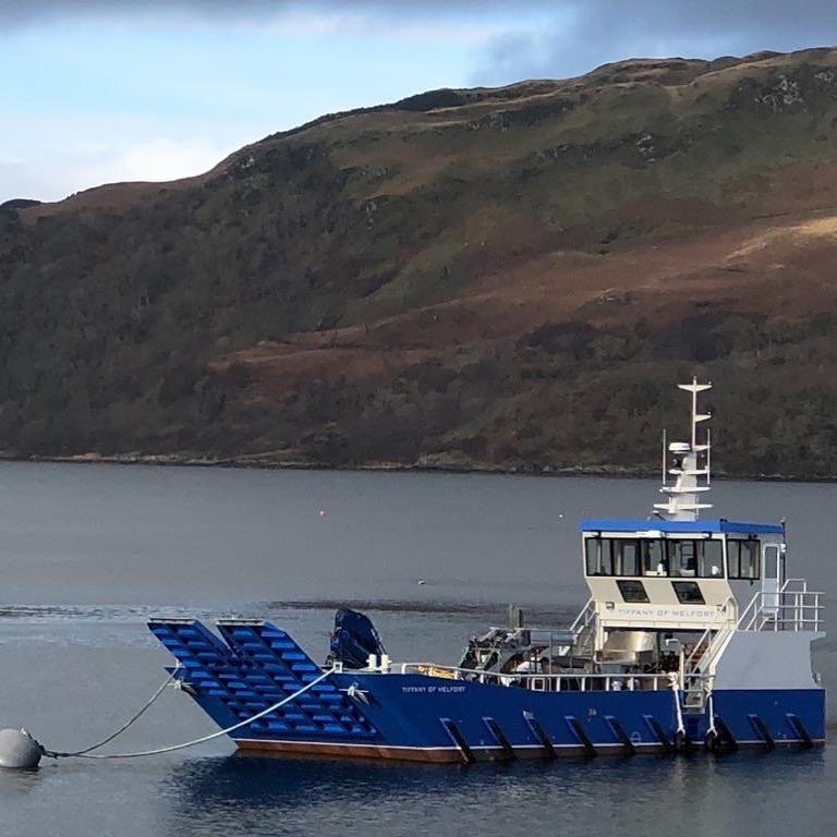 Trout farmers’ 66-ft workboat lost after storm broke its moorings, now a danger to navigation