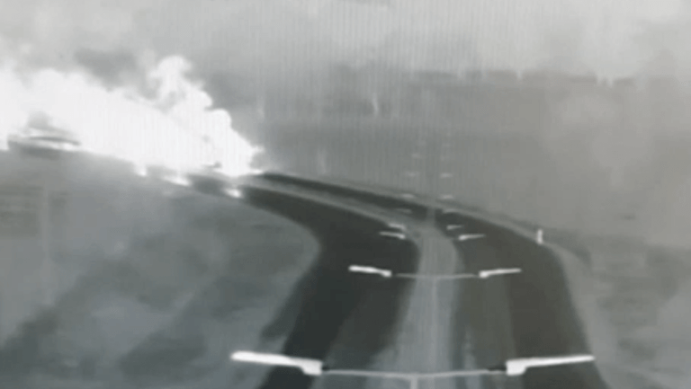 Salmon trucks hit by arson terror attack
