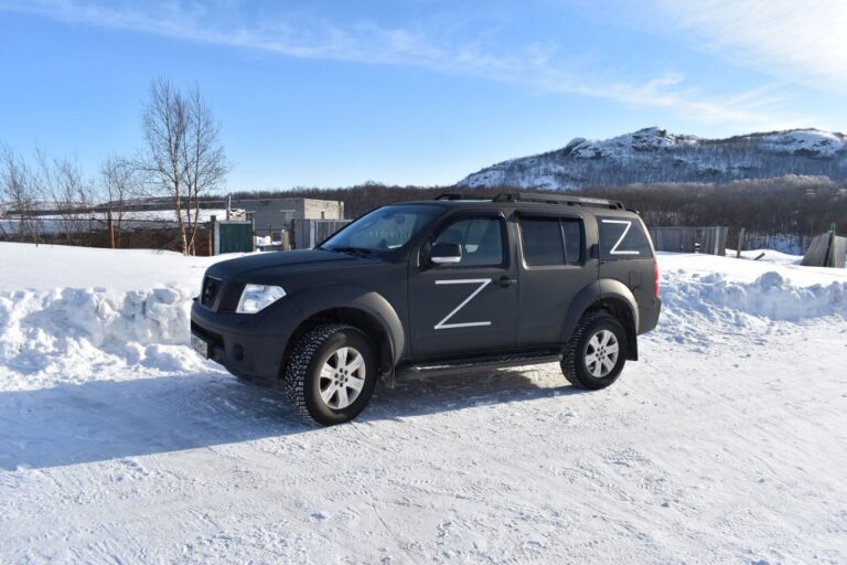Support for the war is strong in the salmon farming region at Kola. This is Pechenga’s mayor’s car