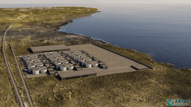 Which company has $232.5 million in signed contracts with two land-based salmon farmers?