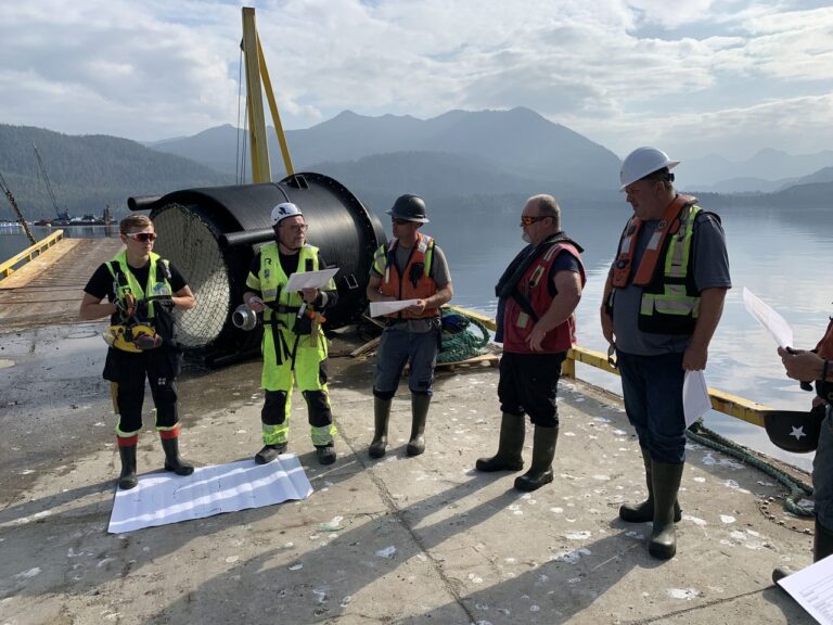 Cermaq Canada readies new semi-closed cage to take in salmon cohort