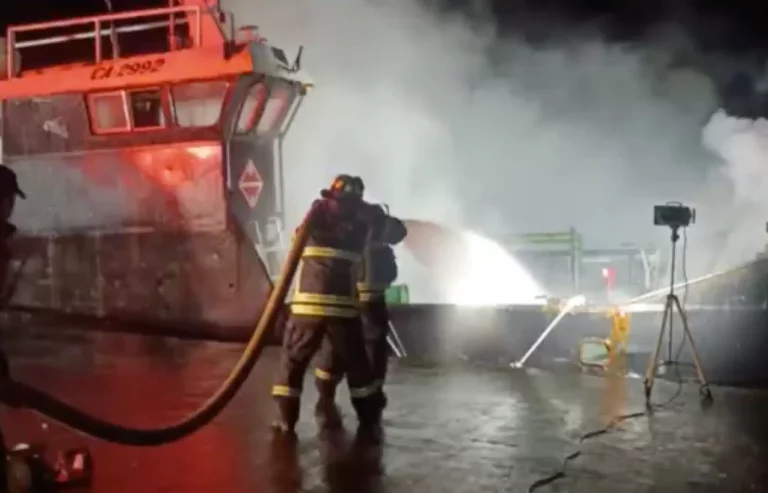 Video: Explosion on feed barge leaves crew member seriously injured