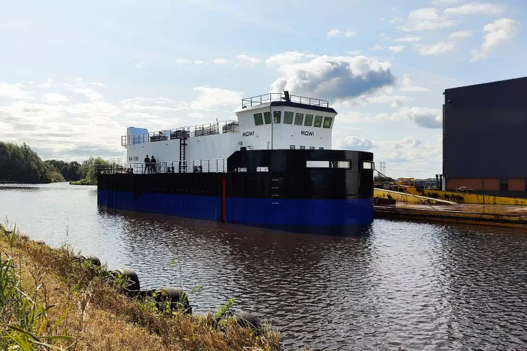 Gael Force Group launches 400T steel barge for Mowi Scotland
