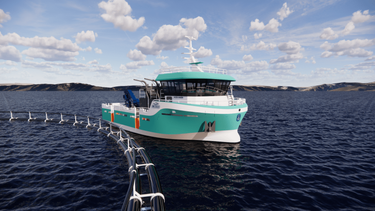 Cooke Scotland commissions hybrid feed and service vessel from Moen Marin