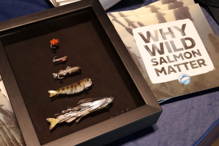 Viral fly-tyer Erin Hyde puts salmon life-cycle art under the hammer